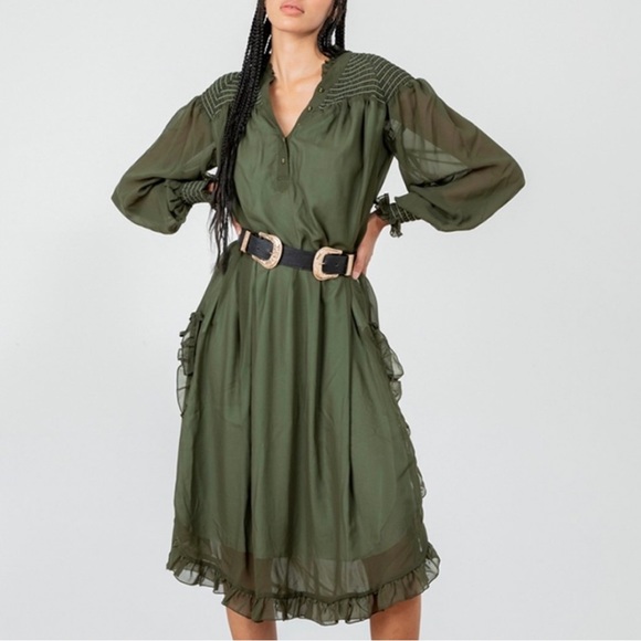 Women’s Green We are HAH Street Sweeper Dress - Picture 5 of 8